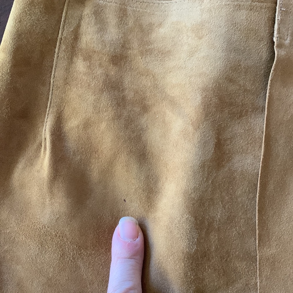 Liz Claiborne Lizwear suede camel/carmel color leather wrap skirt - Picture 5 of 10
